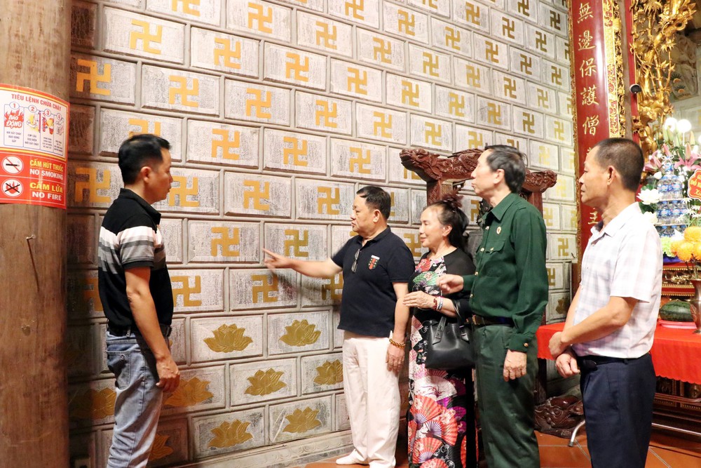 Hải Phòng: Công bố chùa Cương Xá là ngôi chùa có hệ thống tường đá khắc nhiều chữ Vạn nhất Châu Á - Ảnh 5.