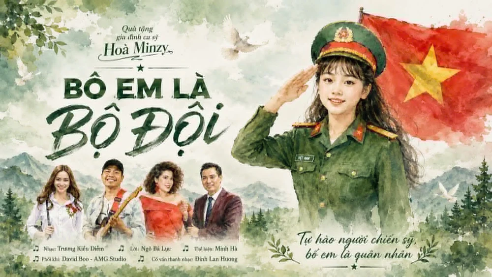 Ca sĩ Hòa Minzy nhận quà sinh nhật đặc biệt từ ca khúc "Bố em là bộ đội" - Ảnh 2. Ca sĩ Hòa Minzy nhận quà sinh nhật đặc biệt từ ca khúc "Bố em là bộ đội" - Ảnh 2.