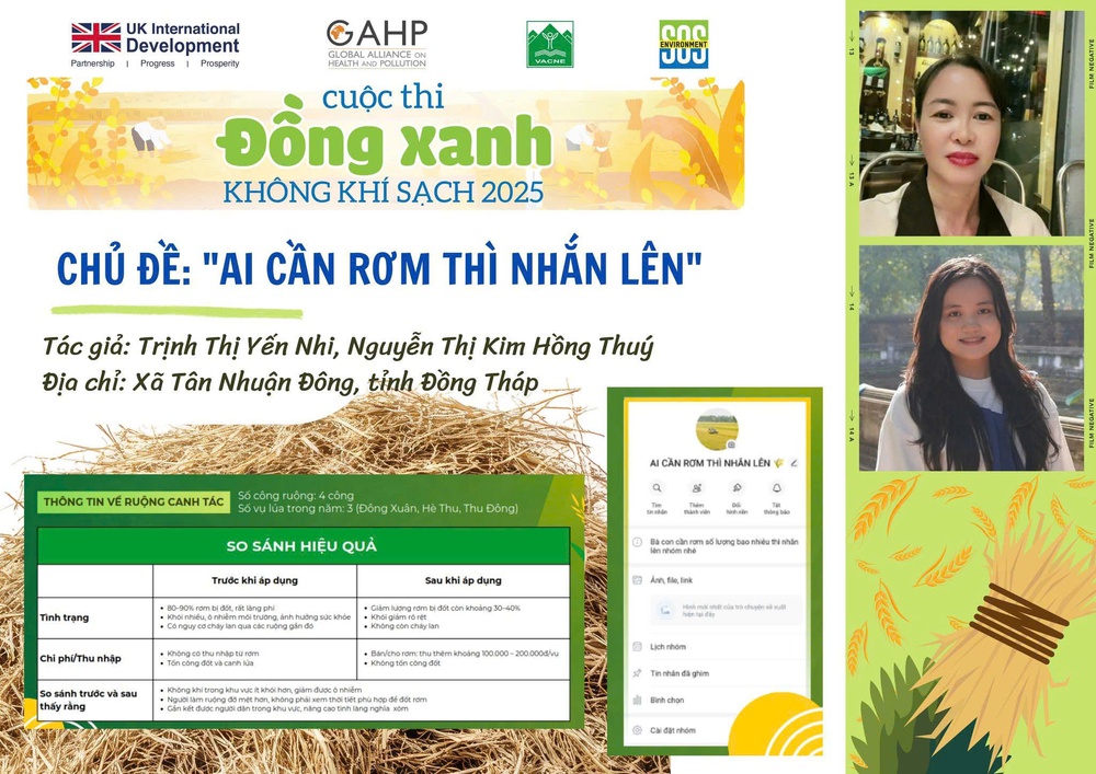 Lan tỏa từ ruộng đồng: Ý nghĩa bền vững của cuộc thi "Đồng xanh – Không khí sạch" - Ảnh 1.