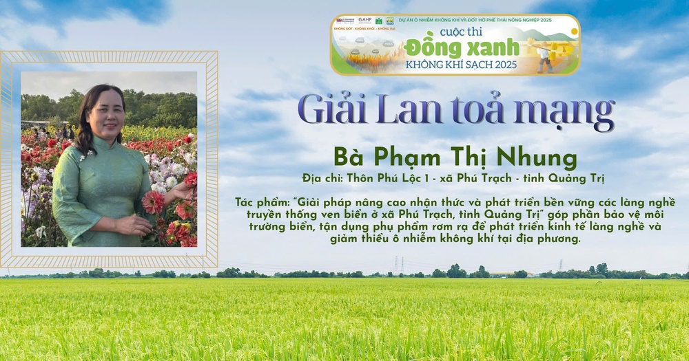 Lan tỏa từ ruộng đồng: Ý nghĩa bền vững của cuộc thi "Đồng xanh – Không khí sạch" - Ảnh 4.