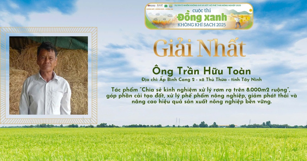 Lan tỏa từ ruộng đồng: Ý nghĩa bền vững của cuộc thi "Đồng xanh – Không khí sạch" - Ảnh 2.