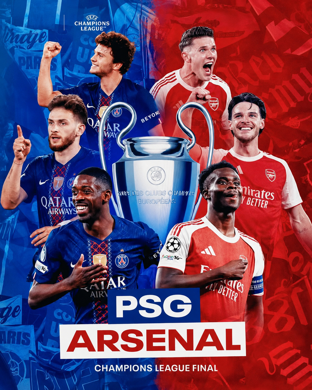 PSG và Arsenal đối đầu nhau ở chung kết Champions League 2025-2026