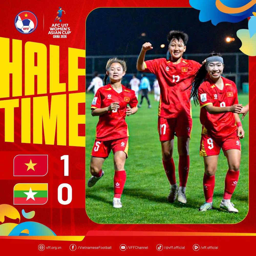 Thắng nhẹ U17 nữ Myanmar, U17 nữ Việt Nam giành vé chính thức vào tứ kết - Ảnh 3.