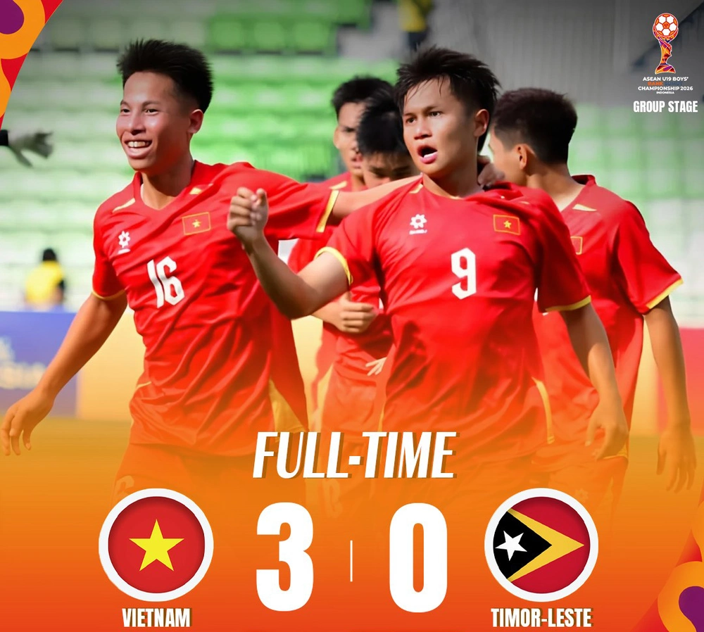 Công Hậu lập hat-trick, U19 Việt Nam thắng trận ra quân ở giải U19 Đông Nam Á - Ảnh 1. Công Hậu lập hat-trick, U19 Việt Nam thắng trận ra quân ở giải U19 Đông Nam Á - Ảnh 1.