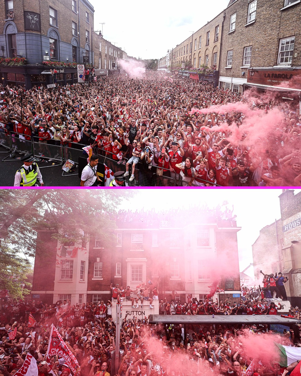 1 triệu người nhuộm đỏ London mừng Arsenal vô địch Ngoại hạng Anh - Ảnh 12. 1 triệu người nhuộm đỏ London mừng Arsenal vô địch Ngoại hạng Anh - Ảnh 12.