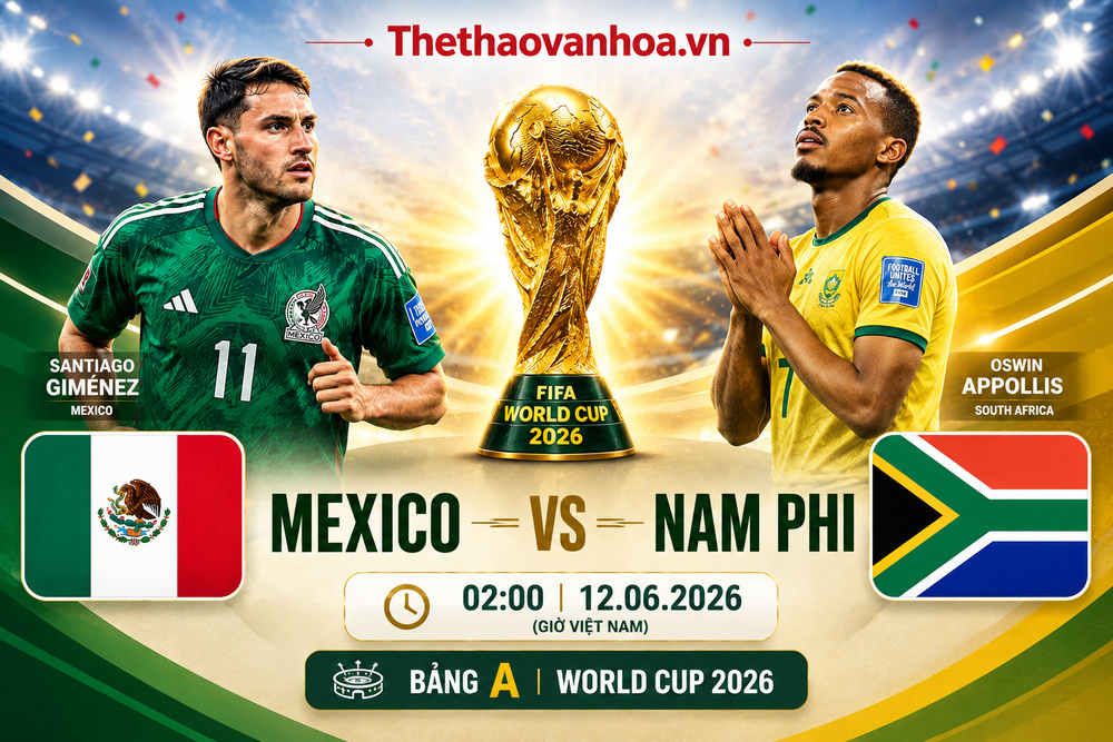 Dự đoán kết quả World Cup 2026 hôm nay cùng Thể thao & Văn hóa: Chủ nhà Mexico khởi đầu suôn sẻ? - Ảnh 1. Dự đoán kết quả World Cup 2026 hôm nay cùng Thể thao & Văn hóa: Chủ nhà Mexico khởi đầu suôn sẻ? - Ảnh 1.
