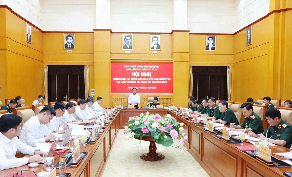 Thông qua dự thảo báo cáo kết quả kiểm tra tại Ban Thường vụ Quân ủy Trung ương - Ảnh 4. Thông qua dự thảo báo cáo kết quả kiểm tra tại Ban Thường vụ Quân ủy Trung ương - Ảnh 4.