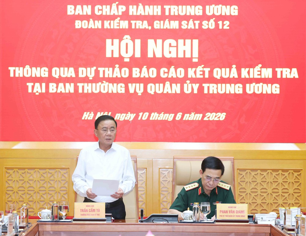 Thông qua dự thảo báo cáo kết quả kiểm tra tại Ban Thường vụ Quân ủy Trung ương - Ảnh 2. Thông qua dự thảo báo cáo kết quả kiểm tra tại Ban Thường vụ Quân ủy Trung ương - Ảnh 2.