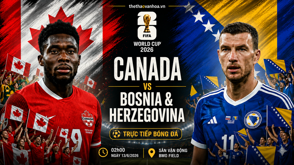 TRỰC TIẾP bóng đá Canada vs Bosnia & Herzegovina 02h00 hôm nay, bảng B World Cup 2026 - Ảnh 4. TRỰC TIẾP bóng đá Canada vs Bosnia & Herzegovina 02h00 hôm nay, bảng B World Cup 2026 - Ảnh 4.