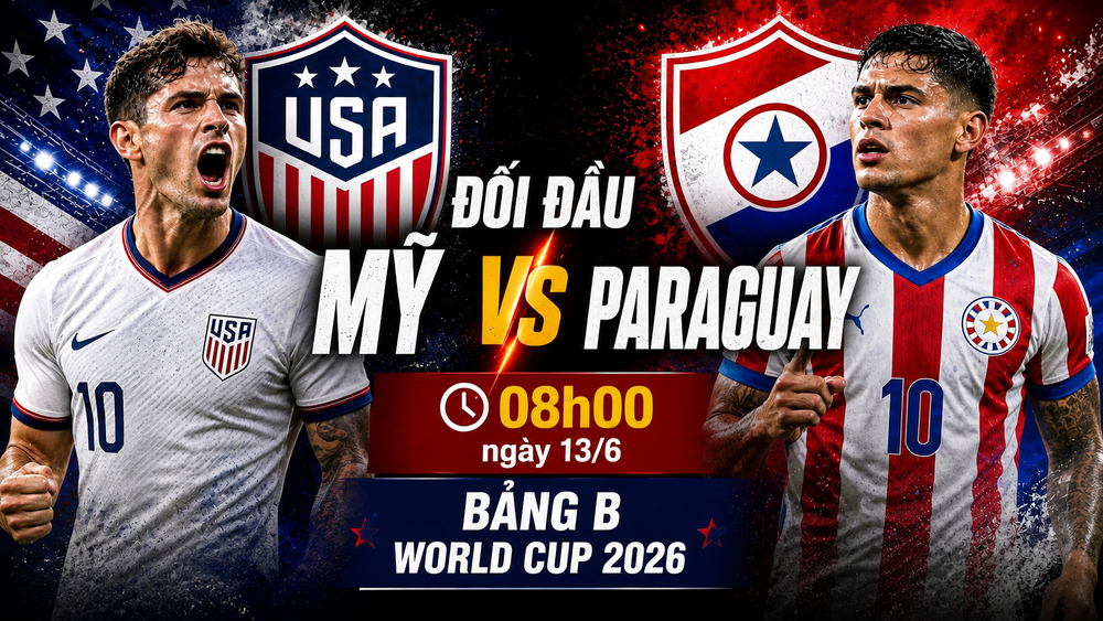 Lịch sử đối đầu Mỹ vs Paraguay (Bảng B World Cup 2026): Chủ nhà chiếm ưu thế nhưng không dễ dàng - Ảnh 1. Lịch sử đối đầu Mỹ vs Paraguay (Bảng B World Cup 2026): Chủ nhà chiếm ưu thế nhưng không dễ dàng - Ảnh 1.
