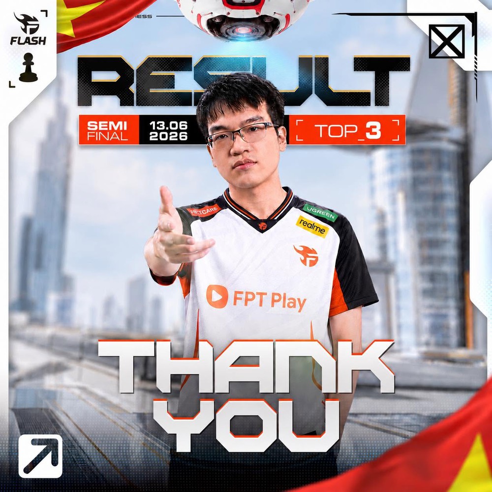 Lê Quang Liêm giành hạng 3 ở giải ASEAN Esports Chess Cup 2026 - Ảnh 1. Lê Quang Liêm giành hạng 3 ở giải ASEAN Esports Chess Cup 2026 - Ảnh 1.
