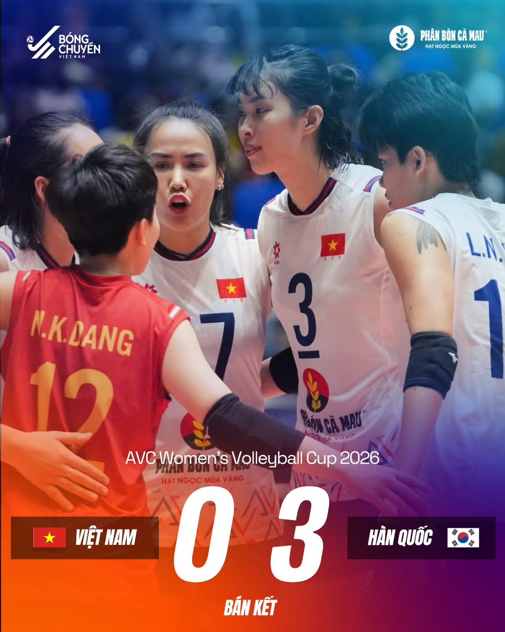 ĐT bóng chuyền nữ Việt Nam thua ĐT Hàn Quốc ở bán kết AVC Cup 2026, lỡ hẹn với chức vô địch - Ảnh 1. ĐT bóng chuyền nữ Việt Nam thua ĐT Hàn Quốc ở bán kết AVC Cup 2026, lỡ hẹn với chức vô địch - Ảnh 1.
