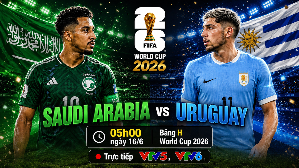 Đội hình dự kiến Saudi Arabia vs Uruguay (bảng H World Cup 2026): Valverde so tài Al-Khaibari - Ảnh 1. Đội hình dự kiến Saudi Arabia vs Uruguay (bảng H World Cup 2026): Valverde so tài Al-Khaibari - Ảnh 1.