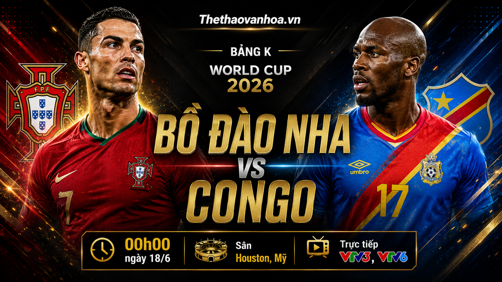 Đội hình dự kiến Bồ Đào Nha vs Congo (bảng K World Cup 2026): Ronaldo lĩnh xướng hàng công - Ảnh 1. Đội hình dự kiến Bồ Đào Nha vs Congo (bảng K World Cup 2026): Ronaldo lĩnh xướng hàng công - Ảnh 1.