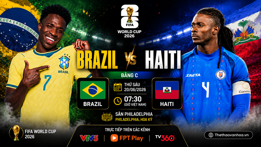 Nhận định Brazil vs Haiti (07h30, 20/6), bảng C World Cup 2026: Lực lượng, đối đầu, tỷ lệ chiến thắng - Ảnh 3. Nhận định Brazil vs Haiti (07h30, 20/6), bảng C World Cup 2026: Lực lượng, đối đầu, tỷ lệ chiến thắng - Ảnh 3.
