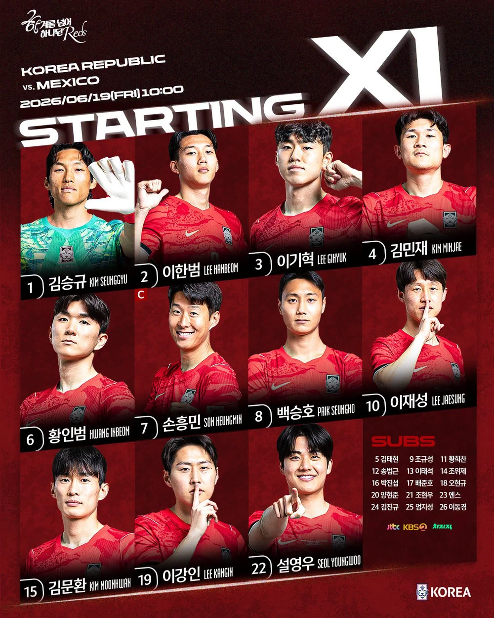 Ảnh: Twitter Korea Football Team Ảnh: Twitter Korea Football Team