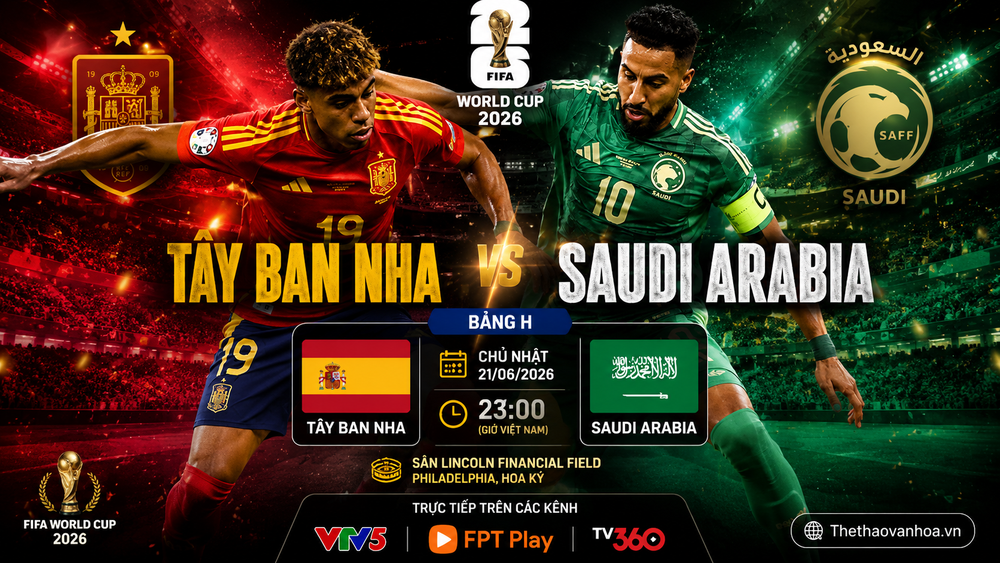 Dự đoán tỉ số trận đấu Tây Ban Nha vs Saudi Arabia: La Roja chứng minh đẳng cấp - Ảnh 1. Dự đoán tỉ số trận đấu Tây Ban Nha vs Saudi Arabia: La Roja chứng minh đẳng cấp - Ảnh 1.