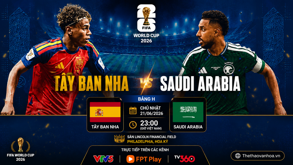 Lịch sử đối đầu Tây Ban Nha vs Saudi Arabia (Bảng H World Cup 2026): Đại diện châu Âu nắm ưu thế tuyệt đối - Ảnh 2. Lịch sử đối đầu Tây Ban Nha vs Saudi Arabia (Bảng H World Cup 2026): Đại diện châu Âu nắm ưu thế tuyệt đối - Ảnh 2.