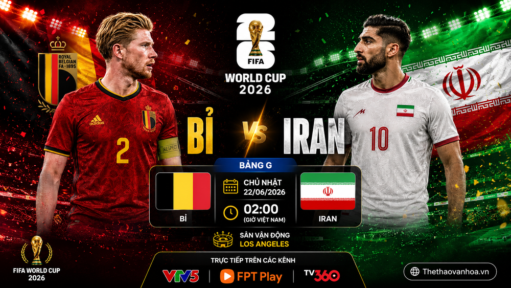 Trực tiếp bóng đá Bỉ vs Iran hôm nay 22/6, bảng G World Cup 2026 - Ảnh 4. Trực tiếp bóng đá Bỉ vs Iran hôm nay 22/6, bảng G World Cup 2026 - Ảnh 4.