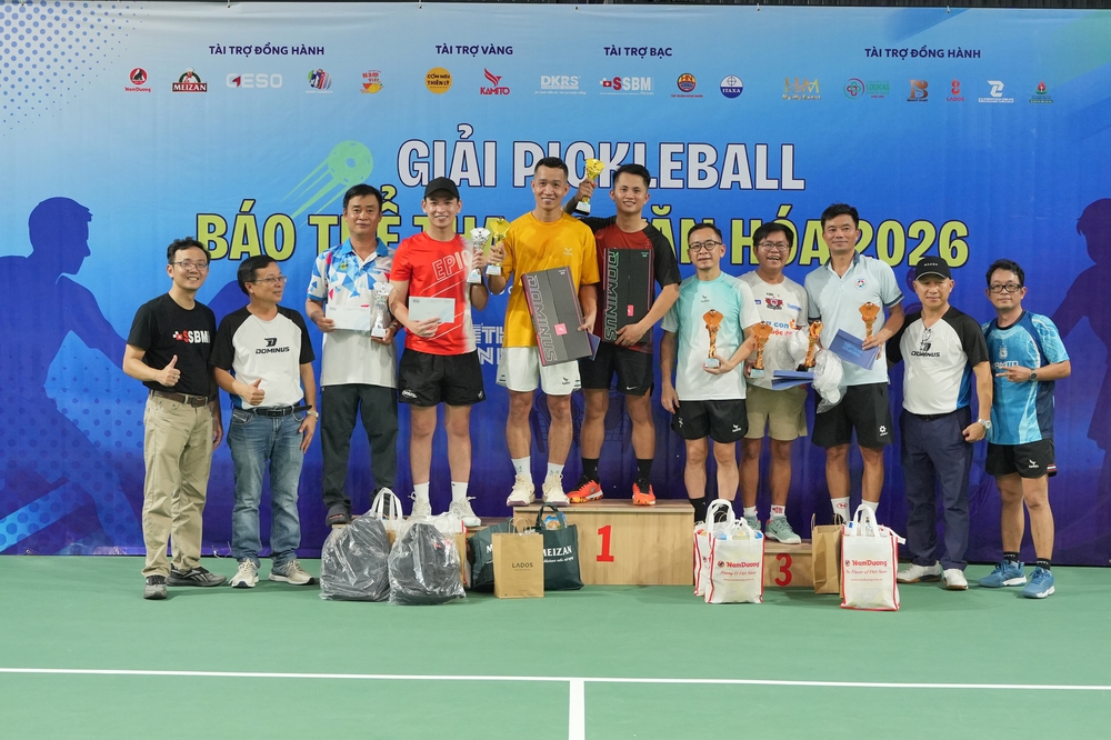 Khép lại Giải Pickleball Báo Thể thao & Văn hóa 2026: Lan tỏa tinh thần kết nối giữa báo chí, nghệ sĩ và doanh nghiệp - Ảnh 7. Khép lại Giải Pickleball Báo Thể thao & Văn hóa 2026: Lan tỏa tinh thần kết nối giữa báo chí, nghệ sĩ và doanh nghiệp - Ảnh 7.