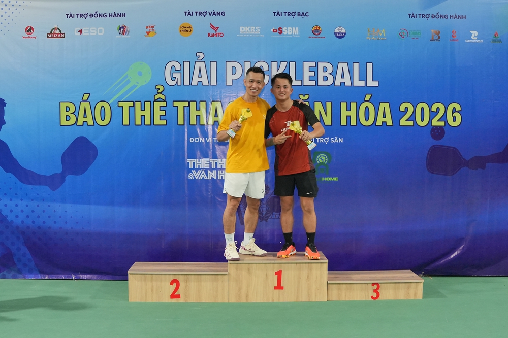 Khép lại Giải Pickleball Báo Thể thao & Văn hóa 2026: Lan tỏa tinh thần kết nối giữa báo chí, nghệ sĩ và doanh nghiệp - Ảnh 10. Khép lại Giải Pickleball Báo Thể thao & Văn hóa 2026: Lan tỏa tinh thần kết nối giữa báo chí, nghệ sĩ và doanh nghiệp - Ảnh 10.