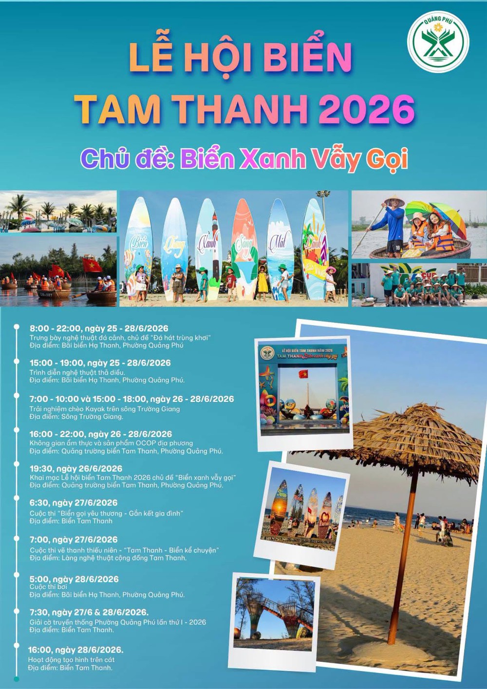 Sôi động Lễ hội biển Tam Thanh 2026 bên dòng Trường Giang - Ảnh 1.