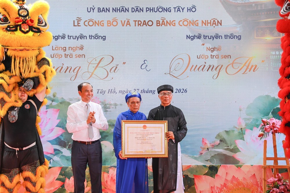  Công nhận Nghề truyền thống ướp trà sen ở Hà Nội - Ảnh 1.