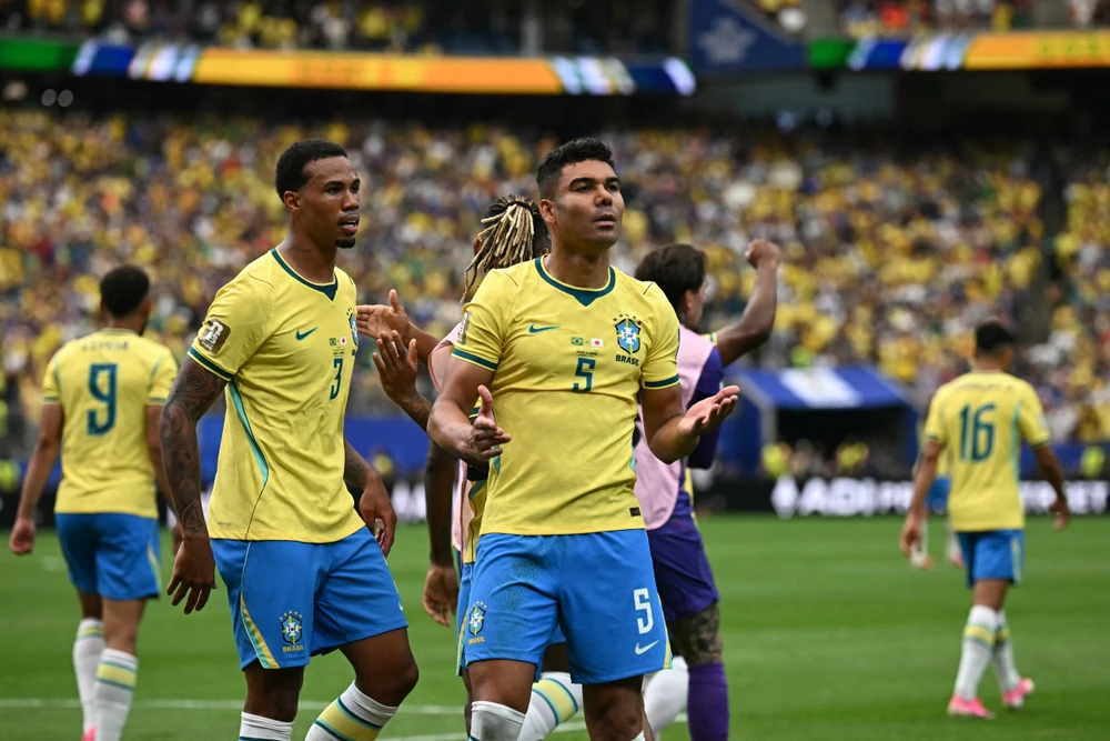 Brazil đánh bại Nhật Bản 2-1, vào vòng 1/8 World Cup 2026. Ảnh: AFP/TTXVN