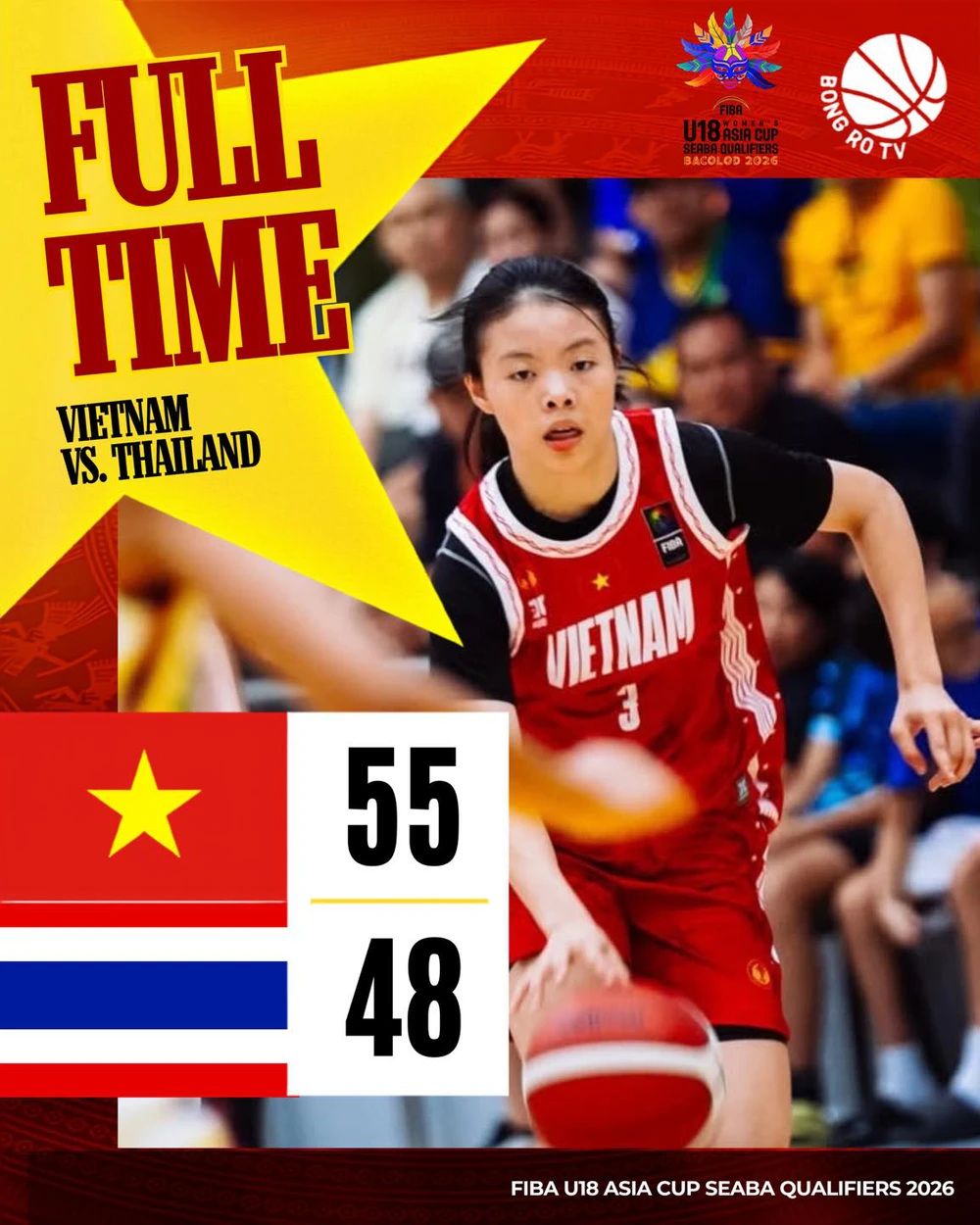 ĐT bóng rổ U18 nữ Việt Nam xuất sắc thắng U18 nữ Thái Lan - Ảnh 1. ĐT bóng rổ U18 nữ Việt Nam xuất sắc thắng U18 nữ Thái Lan - Ảnh 1.