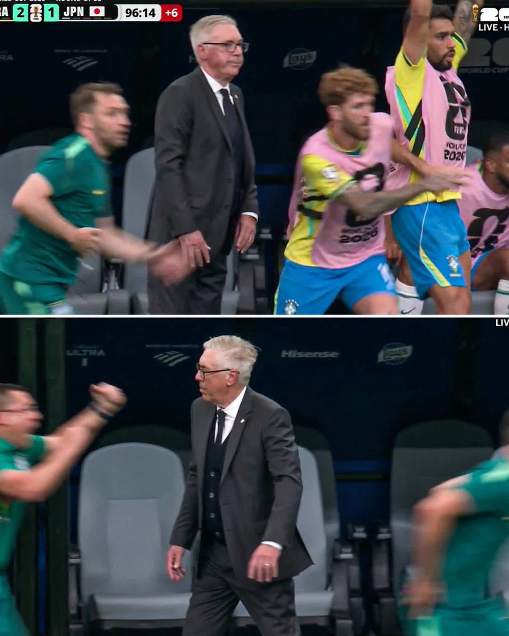 Sự điềm tĩnh, lạnh lùng của HLV Ancelotti giúp Brazil ngược dòng thắng Nhật Bản như thế nào? - Ảnh 1.