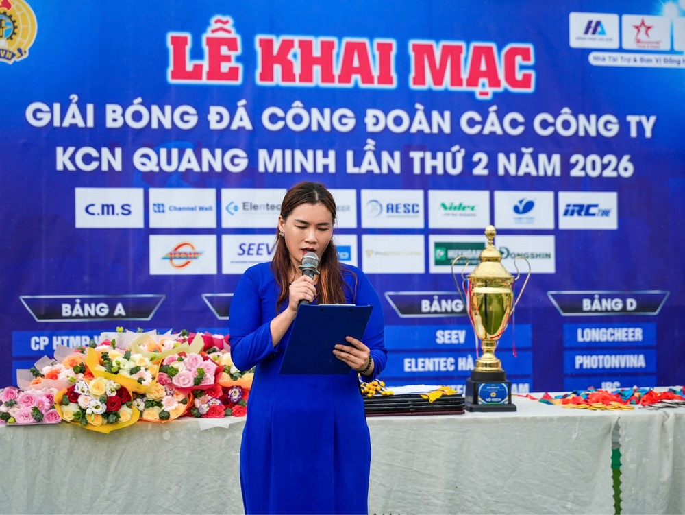 16 đội bóng tranh tài tại Giải bóng đá Công đoàn KCN Quang Minh lần thứ II năm 2026 - Ảnh 3.