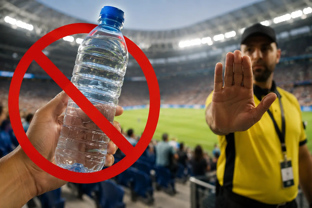 Danh sách vật dụng FIFA cấm tại World Cup 2026, chai nước cũng không được mang vào sân - Ảnh 1.