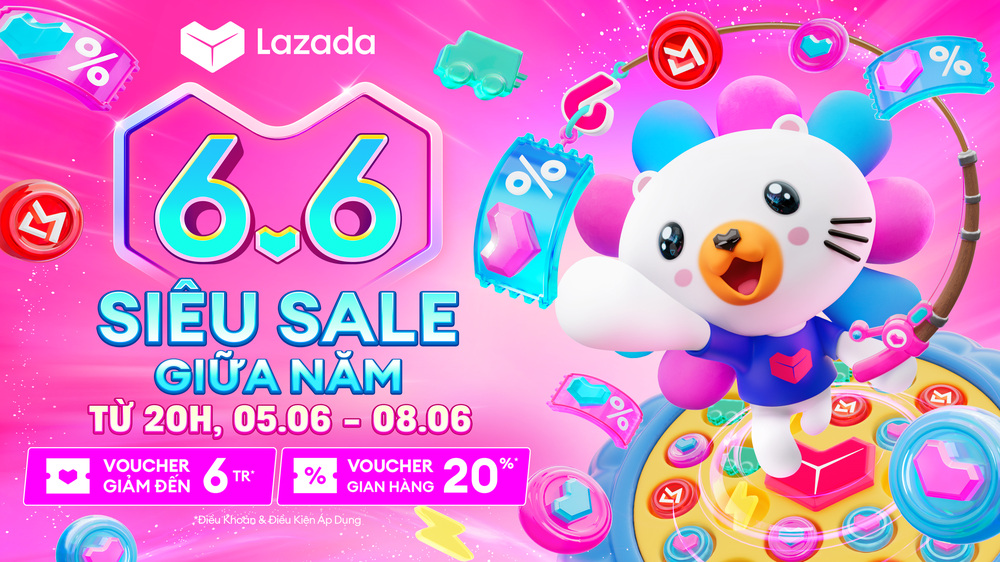 Lazada khởi động Siêu Sale 6.6, mở rộng ưu đãi hàng chính hãng và hàng quốc tế - Ảnh 1.