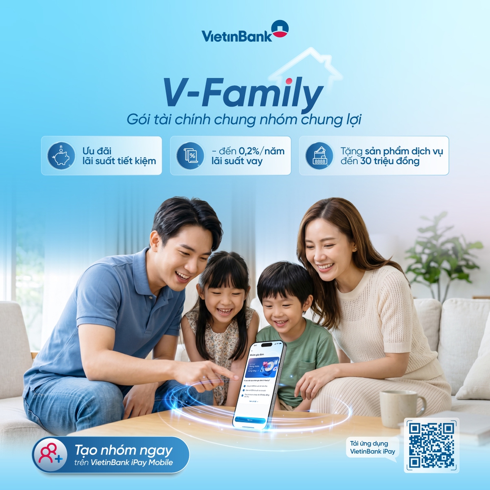 Gắn kết gia đình, mở khóa đặc quyền cùng V-Family của VietinBank - Ảnh 2.