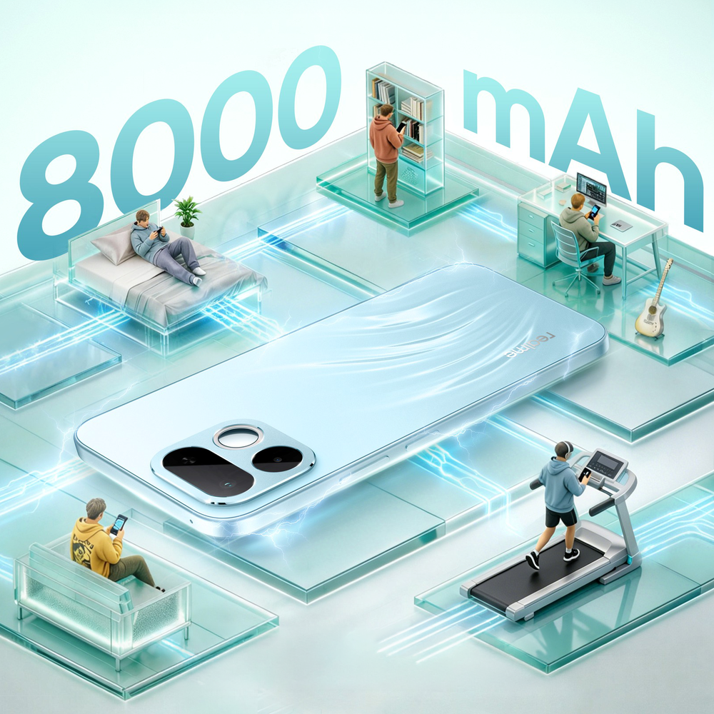 realme 16T 5G ra mắt “Pin Siêu Sao” 8000mAh bứt phá giới hạn thời lượng pin - Ảnh 4. realme 16T 5G ra mắt “Pin Siêu Sao” 8000mAh bứt phá giới hạn thời lượng pin - Ảnh 4.