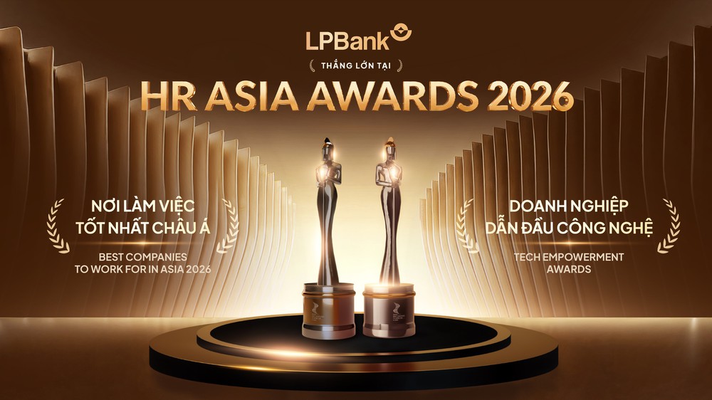 HR Asia 2026: LPBank được vinh danh Nơi làm việc tốt nhất châu Á và Doanh nghiệp Dẫn đầu công nghệ - Ảnh 1. HR Asia 2026: LPBank được vinh danh Nơi làm việc tốt nhất châu Á và Doanh nghiệp Dẫn đầu công nghệ - Ảnh 1.
