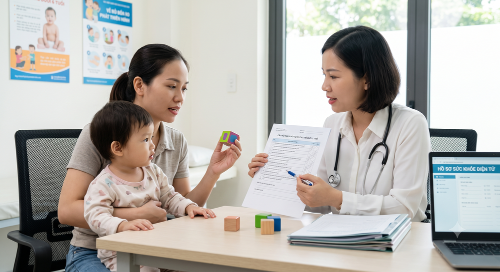 Tầm soát nguy cơ tự kỷ trong quy trình khám sức khỏe định kỳ cho trẻ dưới 6 tuổi - Ảnh 1. Tầm soát nguy cơ tự kỷ trong quy trình khám sức khỏe định kỳ cho trẻ dưới 6 tuổi - Ảnh 1.