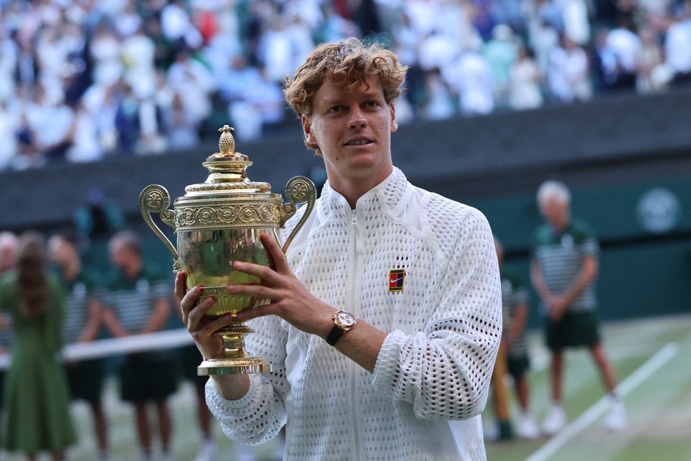 Jannik Sinner vô địch Wimbledon 2026. Ảnh: AFP/TTXVN