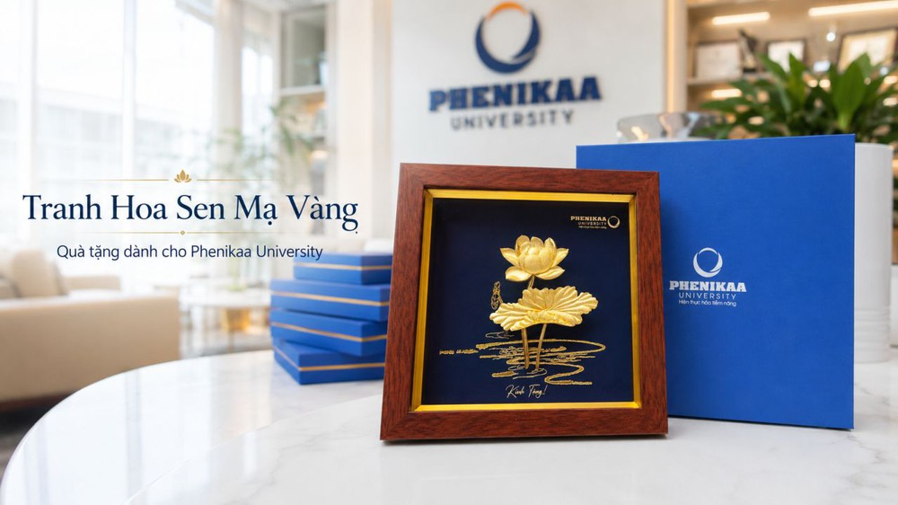 Tranh hoa sen mạ vàng – Món quà gửi gắm sự thanh cao, bình an và viên mãn - Ảnh 2.