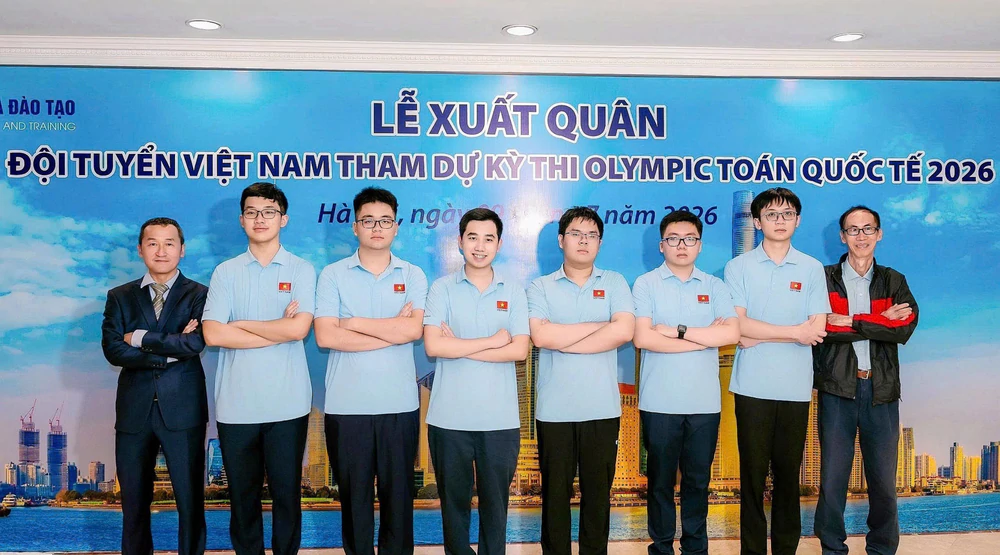 Việt Nam vươn lên xếp thứ 5 tại Olympic Toán quốc tế 2026 - Ảnh 1. Việt Nam vươn lên xếp thứ 5 tại Olympic Toán quốc tế 2026 - Ảnh 1.