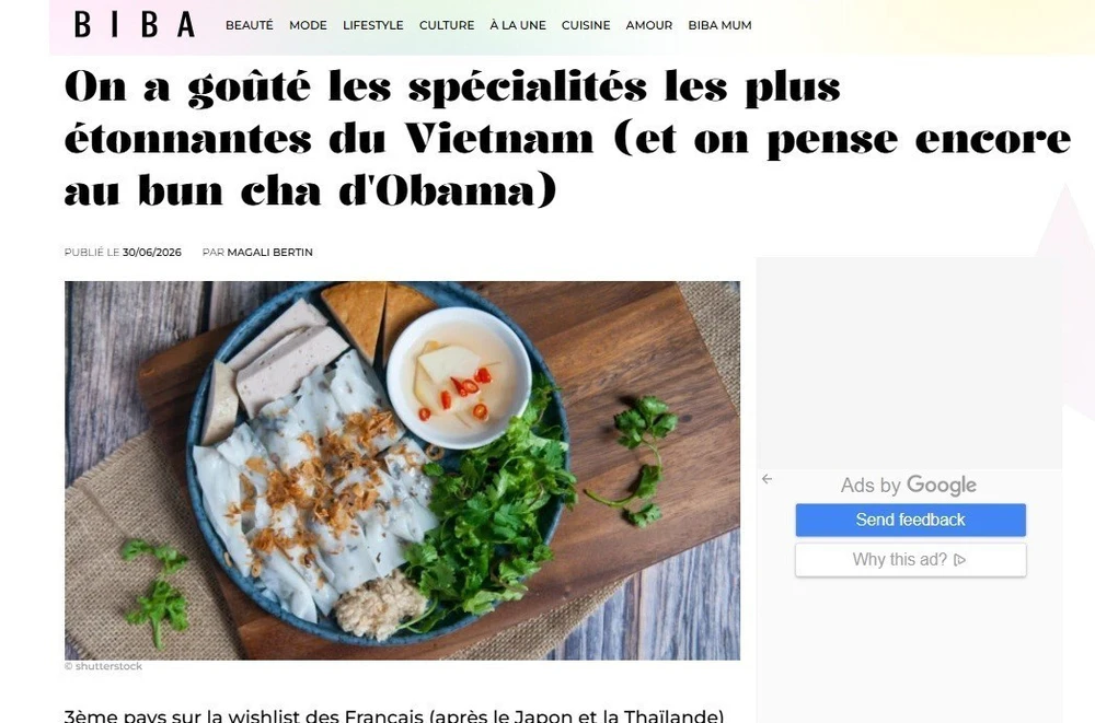 Báo Pháp gợi ý những món ăn không thể bỏ lỡ ở Việt Nam - Ảnh 1. Báo Pháp gợi ý những món ăn không thể bỏ lỡ ở Việt Nam - Ảnh 1.