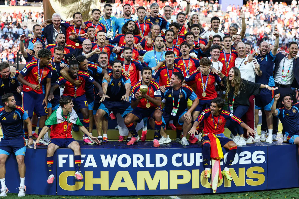 Tây Ban Nha vô địch World Cup 2026. Ảnh: AFP/TTXVN Tây Ban Nha vô địch World Cup 2026. Ảnh: AFP/TTXVN