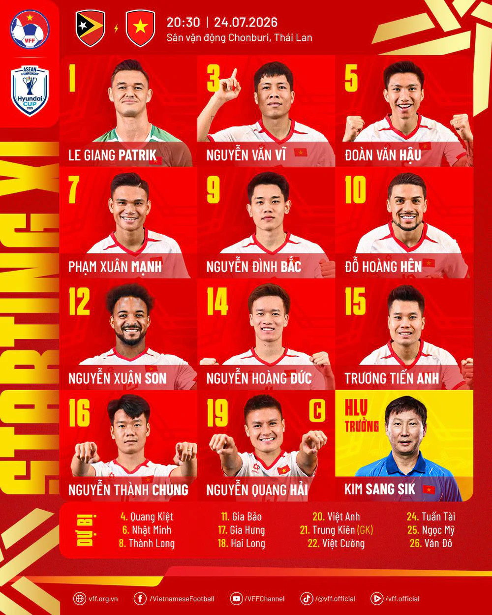 TRỰC TIẾP bóng đá Việt Nam vs Timor Leste (vòng bảng ASEAN Cup 2026): Chiến thắng đậm? - Ảnh 4. TRỰC TIẾP bóng đá Việt Nam vs Timor Leste (vòng bảng ASEAN Cup 2026): Chiến thắng đậm? - Ảnh 4.