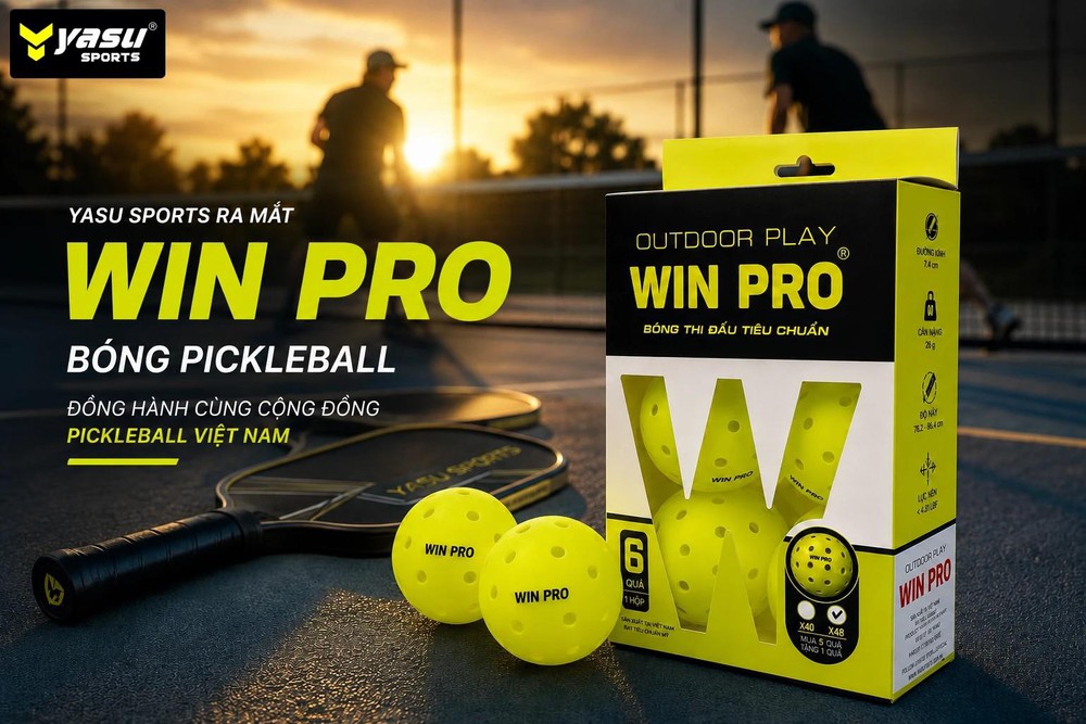 Yasu Sports ra mắt bóng Pickleball WIN PRO - Đồng hành cùng cộng đồng Pickleball Việt Nam - Ảnh 1.