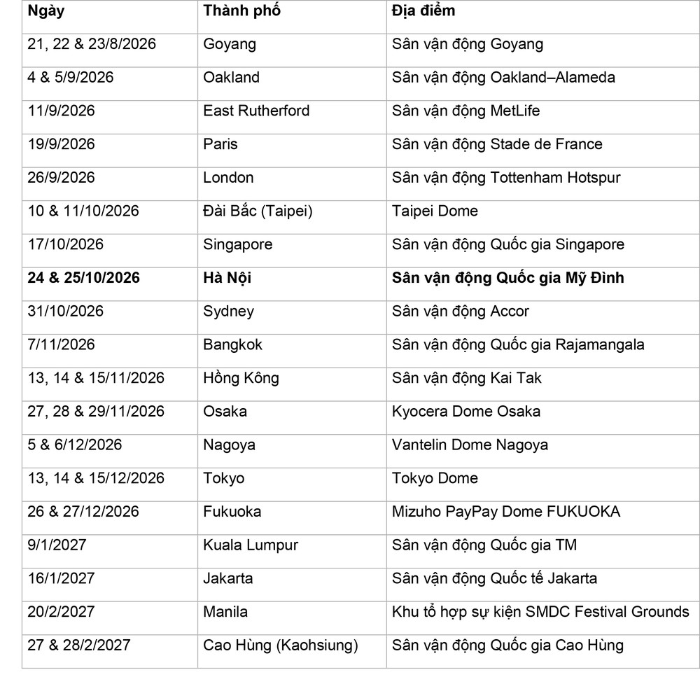 BIGBANG 2026-2027 WORLD TOUR ( XX : COSMOS )  in Hanoi  - Ảnh 5.
