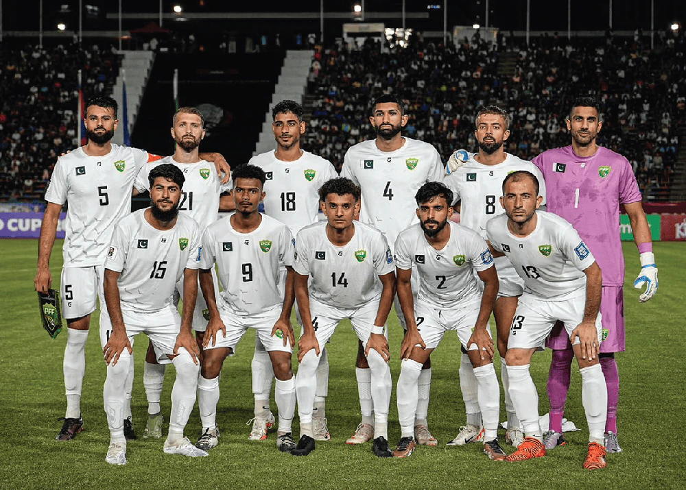 Pakistan, đội tuyển đang đứng thứ 198 trên bảng xếp hạng FIFA, vừa tạo nên sự chú ý khi chính thức xác nhận tham dự FIFA ASEAN Cup 2026, giải đấu hoàn toàn mới do FIFA bảo trợ và dự kiến diễn ra từ ngày 21/9 đến 6/10/2026. Ảnh: PFF
