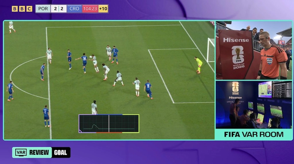 Check VAR World Cup 2026 hôm nay: Vì sao bàn gỡ hòa 2-2 của Croatia vào lưới Bồ Đào Nha bị hủy? - Ảnh 1. Check VAR World Cup 2026 hôm nay: Vì sao bàn gỡ hòa 2-2 của Croatia vào lưới Bồ Đào Nha bị hủy? - Ảnh 1.