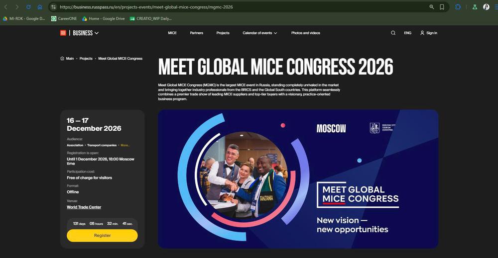 Hội nghị MICE toàn cầu 2026 tại Moskva: Diễn đàn quan trọng của ngành du lịch - Ảnh 3. Hội nghị MICE toàn cầu 2026 tại Moskva: Diễn đàn quan trọng của ngành du lịch - Ảnh 3.