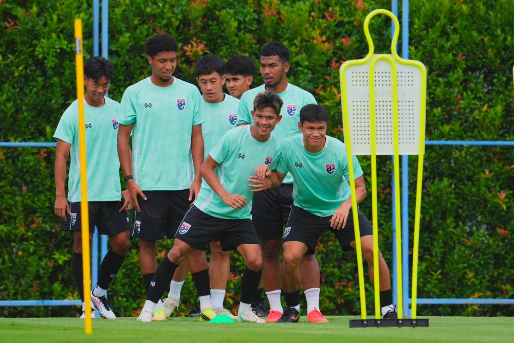 Cầu thủ Thái Lan tập luyện, chuẩn bị đấu Malaysia ở ASEAN Cup 2026. Ảnh: FA Thái Lan Cầu thủ Thái Lan tập luyện, chuẩn bị đấu Malaysia ở ASEAN Cup 2026. Ảnh: FA Thái Lan