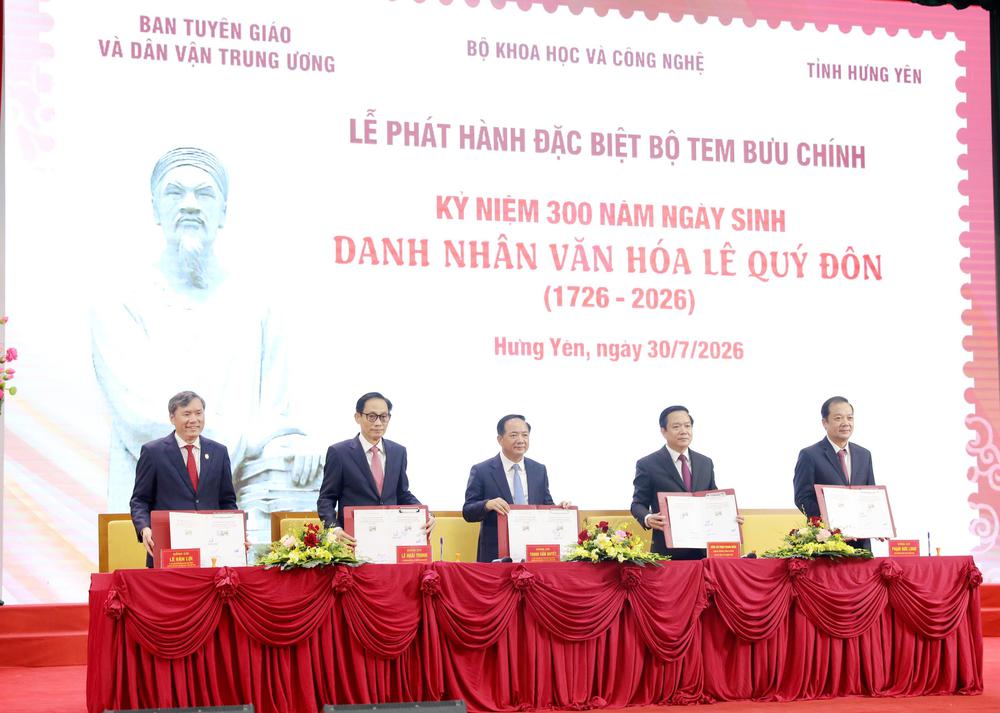 Phát hành bộ tem Kỷ niệm 300 năm Ngày sinh danh nhân văn hóa Lê Quý Đôn - Ảnh 4.